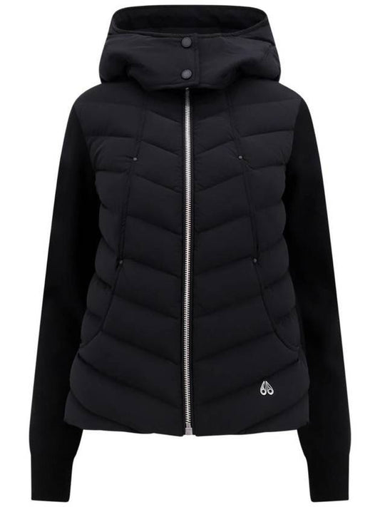 Valencia Hybrid Knit Hooded Padded Black - MOOSE KNUCKLES - BALAAN 1