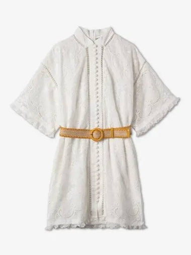 Laurel Lace Shirt Dress Ivory 5643DLAUIVO - ZIMMERMANN - BALAAN 1