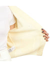 Ribbed V-Neck Soft Wool Cardigan Yellow - GANNI - BALAAN 11