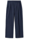 One tuck linen wide pants navy - INDUST - BALAAN 8