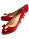 Carla Vara Bow Pumps Red - SALVATORE FERRAGAMO - BALAAN 3