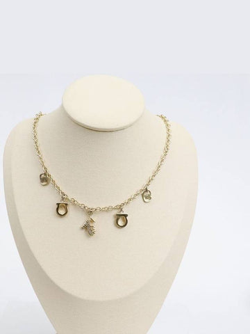 Ferragamo gold charm necklace 2JFEA739 - SALVATORE FERRAGAMO - BALAAN 1