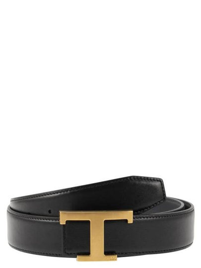 T Timeless Reversible Leather Belt Blue - TOD'S - BALAAN 2