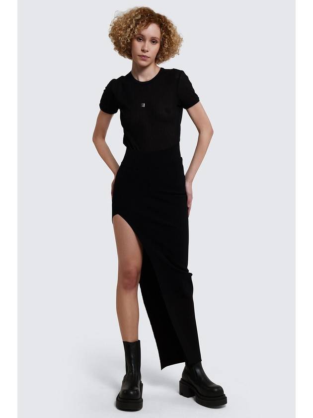 23 fw Skirt in Asymmetric Knit RO02C1669KST09 B0270951063 - RICK OWENS - BALAAN 1