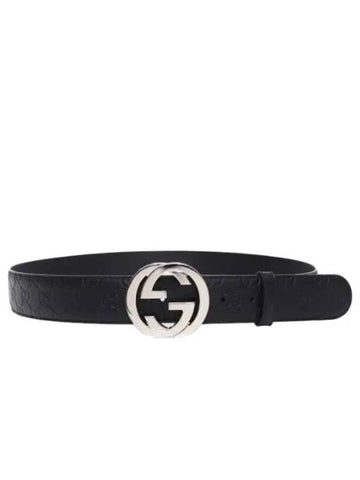 Interlocking Buckle Signature Belt Men s Waistband - GUCCI - BALAAN 1