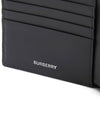 Check Half Leather Half Wallet Navy - BURBERRY - BALAAN 6