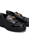 Leather Fringe Loafers Black - TOD'S - BALAAN 7