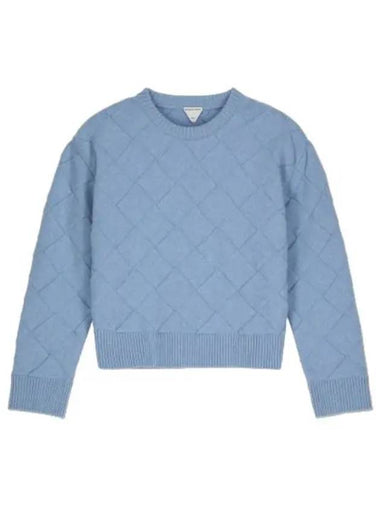 Intreccio wool sweater sky blue - BOTTEGA VENETA - BALAAN 1