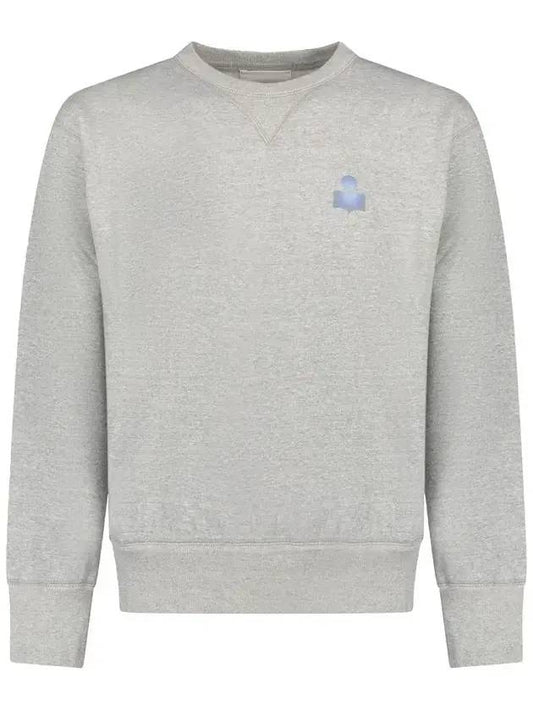 Mike Cotton Logo Sweatshirt Grey - ISABEL MARANT - BALAAN 1