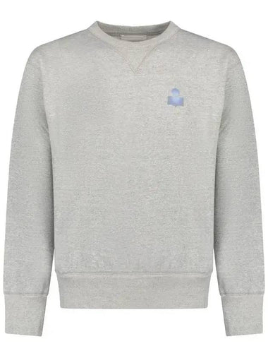 Mike Cotton Logo Sweatshirt Grey - ISABEL MARANT - BALAAN 1