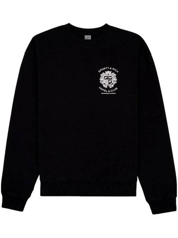 Hotel Logo Print Cotton Sweatshirt Black - SPORTY & RICH - BALAAN 1