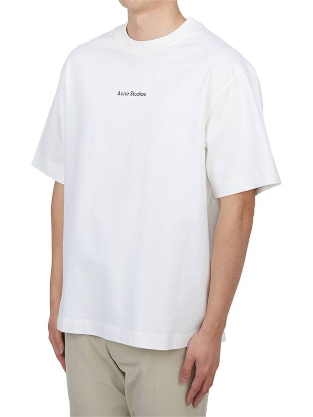 Stamp Logo Cotton Short Sleeve T-Shirt White - ACNE STUDIOS - BALAAN 3