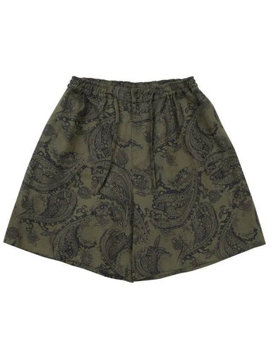 Men's Paisley Shorts Khaki - AJOBYAJO - BALAAN 1