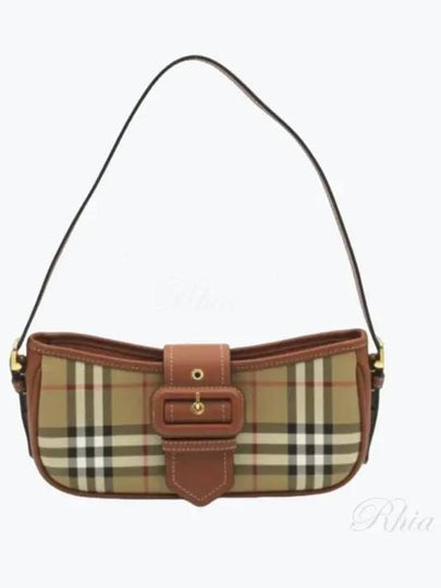 Buckle Strap Check Sling Shoulder Bag Beige - BURBERRY - BALAAN 2