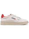 Medalist Red Tab Low Top Sneakers White - AUTRY - BALAAN 3