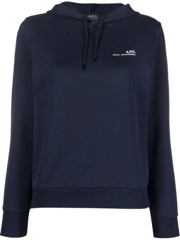 Item Logo Print Hooded Top Navy - A.P.C. - BALAAN 1