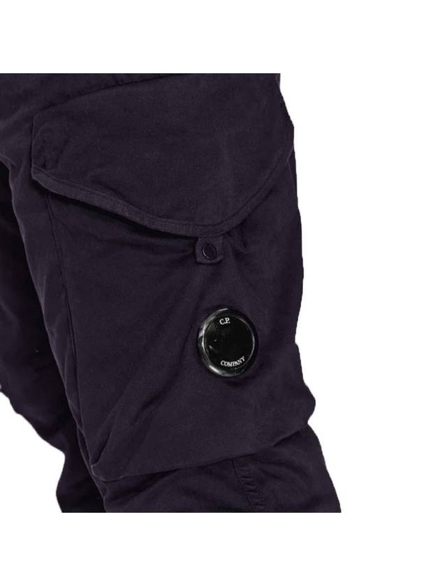 Stretch Sateen Ergonomic Lens Cargo Straight Pants Purple - CP COMPANY - BALAAN 4