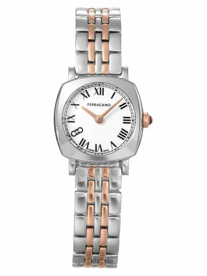 Women's Two-Tone Metal Quartz Watch Gold Silver - SALVATORE FERRAGAMO - BALAAN 2