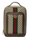 Ophidia GG Leather Medium Backpack Beige - GUCCI - BALAAN 2