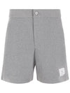 Men's RWB Striped Cotton Bermuda Shorts Grey - THOM BROWNE - BALAAN 3