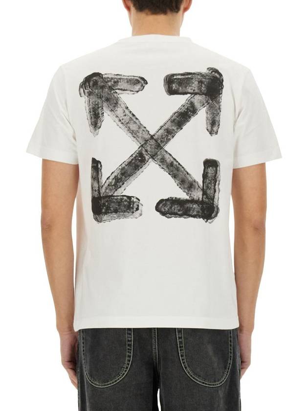 Off-White T-Shirt With Logo - OFF WHITE - BALAAN 3