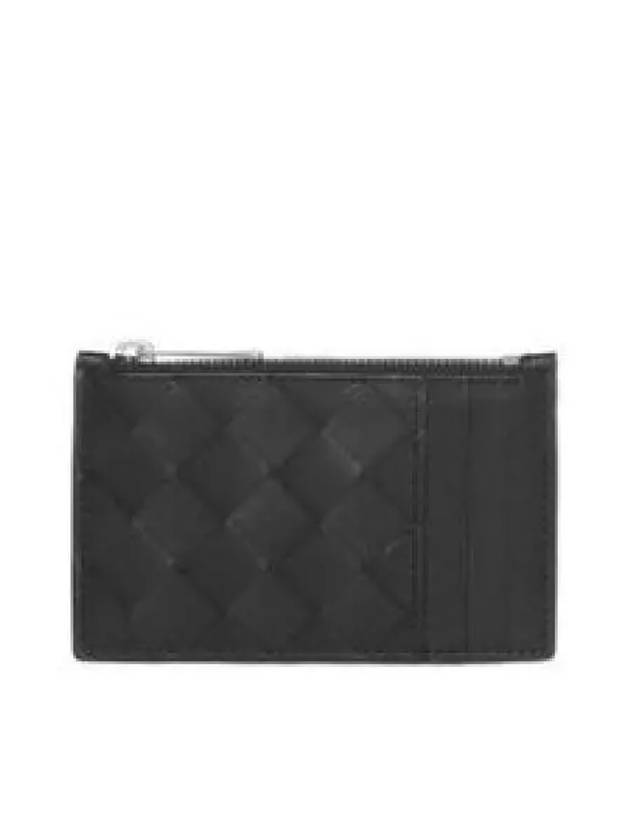 Intrecciato Zipped Card Case Black - BOTTEGA VENETA - BALAAN 2