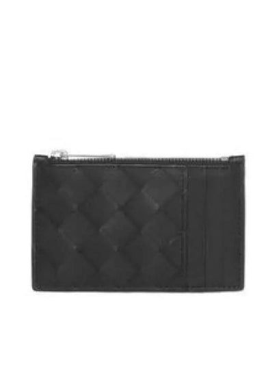 Intrecciato Zipped Card Case Black - BOTTEGA VENETA - BALAAN 2