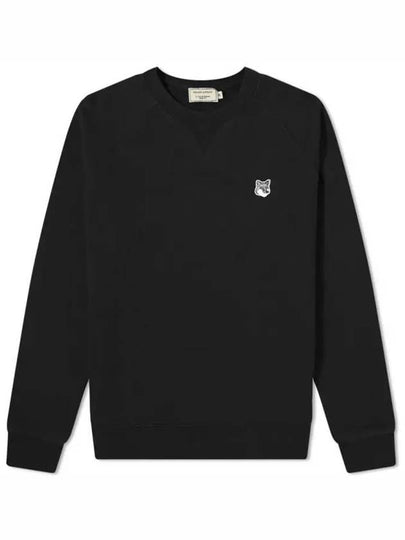 Grey Fox Head Patch Classic Sweatshirt Black - MAISON KITSUNE - BALAAN 2