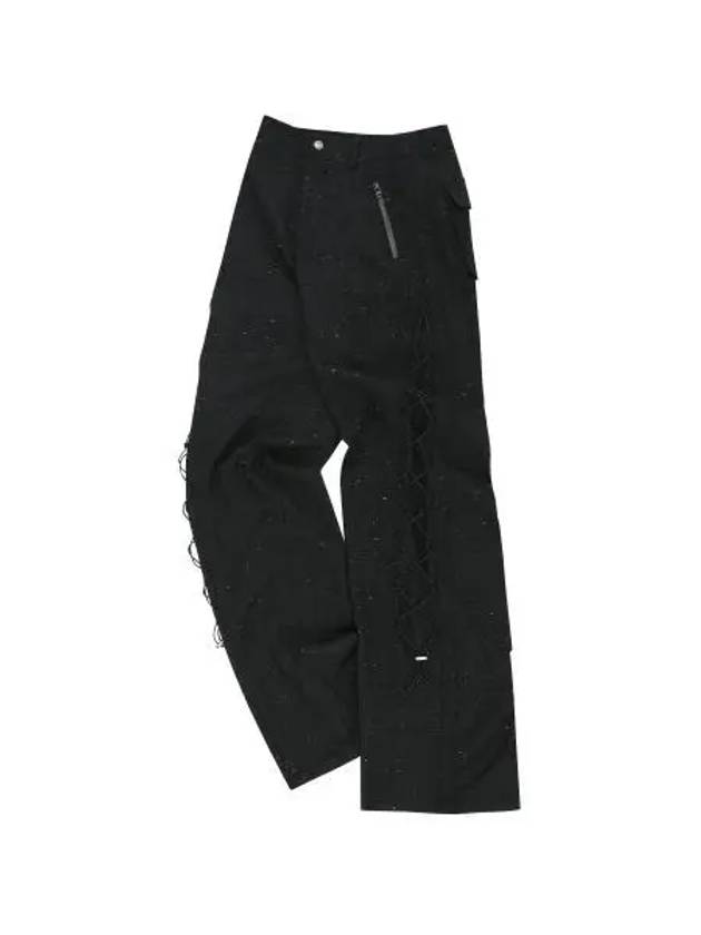 Nap Wool Lace-Up Wide Pants Black - ANDERSSON BELL - BALAAN 1