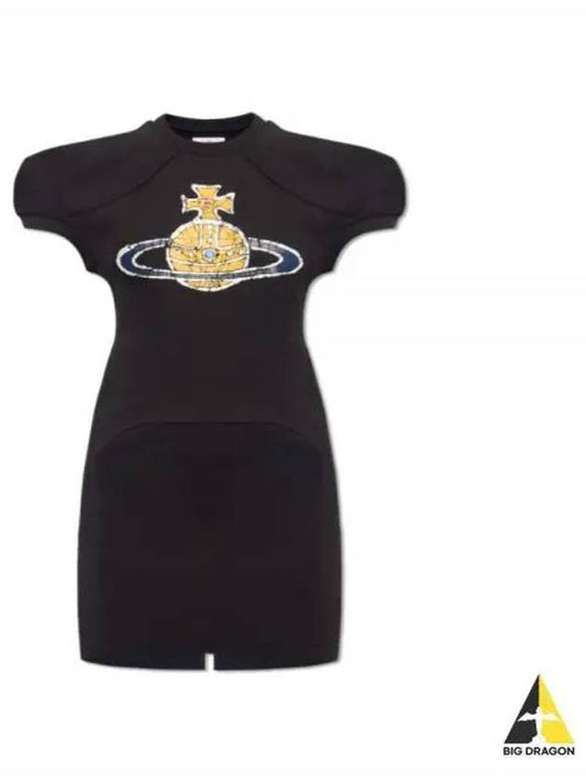 ORB Plain Logo Short Dress Black - VIVIENNE WESTWOOD - BALAAN 2