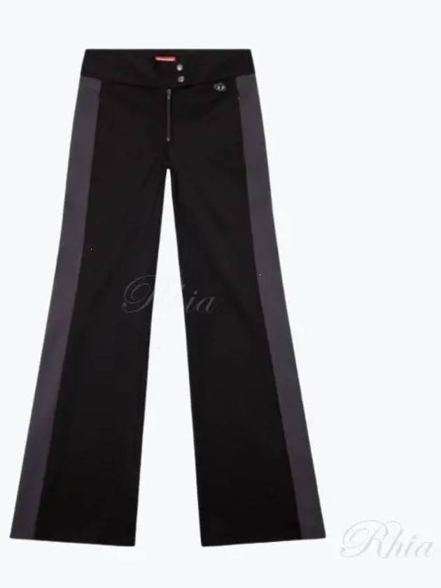 P Pretty Regular Fit Flare Straight Pants Black - DIESEL - BALAAN 2