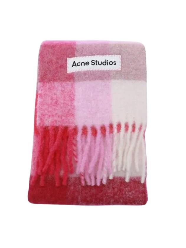 Check Mohair Muffler Pink - ACNE STUDIOS - BALAAN 1