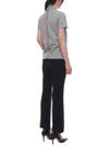 Classic Pique Center Back Stripe Relaxed Fit Short Sleeve Polo Shirt Grey - THOM BROWNE - BALAAN 7