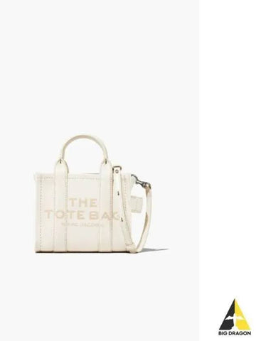 Leather The Mini Tote CottonSilver MBBAM24005WHX - MARC JACOBS - BALAAN 1