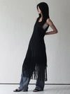 Layered Fringe Jersey Dress BLACK - RUBATI - BALAAN 6