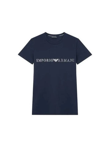 UNDERWEAR Men's Short Sleeve Easy Logo TShirt Navy 271656 - EMPORIO ARMANI - BALAAN 1