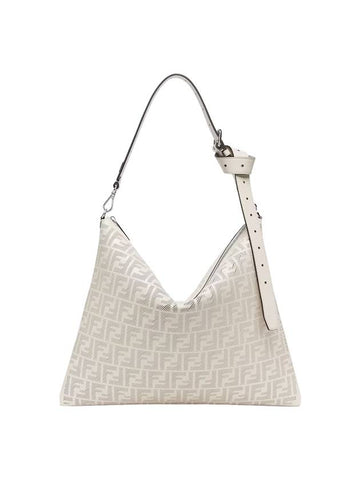 After FF Leather Shoulder Bag White - FENDI - BALAAN 1