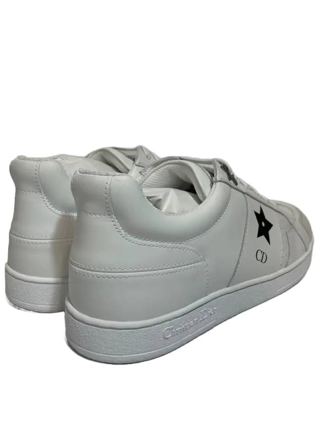 Star Leather Low Top Sneakers White - DIOR - BALAAN 4