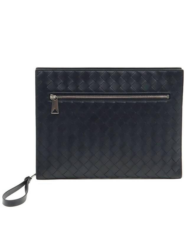 Shadow Intrecciato Half Zipper Document Case Hand Strap Clutch 732638 - BOTTEGA VENETA - BALAAN 3