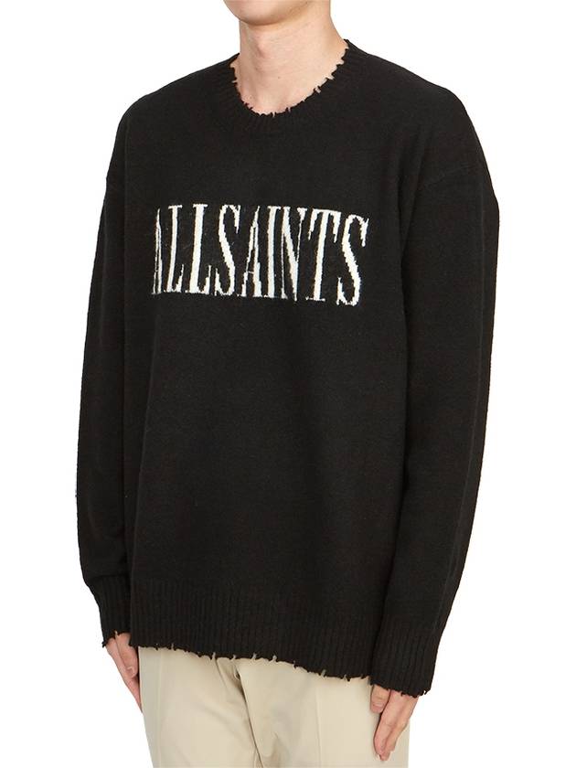 Luca Saints Men's Knit MK048Z BLK TRADITIONAL WT - ALLSAINTS - BALAAN 2