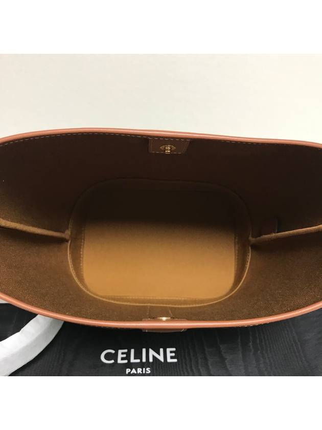 Triomphe Small Canvas Bucket Bag Tan - CELINE - BALAAN 5