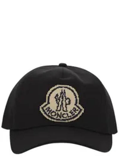 Logo Patch Ball Cap Black - MONCLER - BALAAN 1