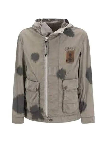 Men's Graphic Nylon Hooded Jacket Grey - CP COMPANY - BALAAN 2