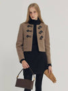 Crop Duffle Coat Jacket Beige - LESEIZIEME - BALAAN 3