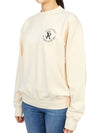 Logo Crew Neck Cotton Sweatshirt Beige - SPORTY & RICH - BALAAN 3