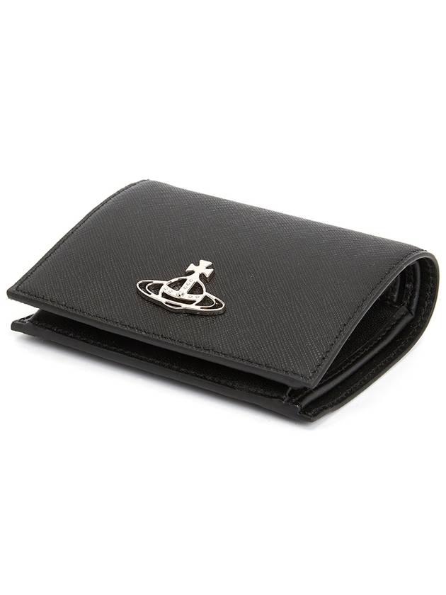 Logo Two-Fold Half Wallet Black - VIVIENNE WESTWOOD - BALAAN 4