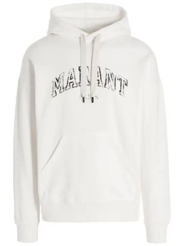 Miley Logo Print Hoodie White - ISABEL MARANT - BALAAN 3