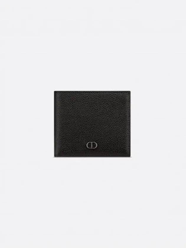 Grain Leather Signature Half Wallet Black - DIOR - BALAAN 2