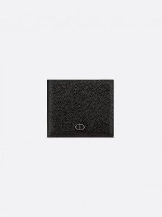 Grain Leather Signature Half Wallet Black - DIOR - BALAAN 2