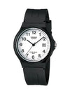 Date Display Analog Watch White Black - CASIO - BALAAN 1